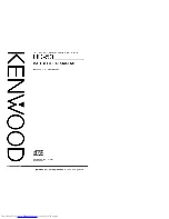 Preview for 1 page of Kenwood UD-50 Instruction Manual