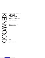 Kenwood UD-500 Instruction Manual preview