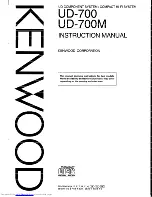 Preview for 1 page of Kenwood UD-700 Instruction Manual