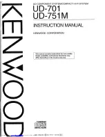 Kenwood UD-701 Instruction Manual preview