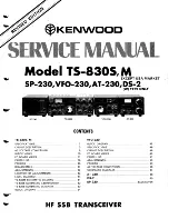 Preview for 1 page of Kenwood VFO-230 Service Manual