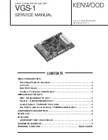 Preview for 1 page of Kenwood VGS-1 Service Manual