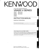 Kenwood VR-205 Instruction Manual preview