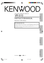 Preview for 1 page of Kenwood VR-510 Instruction Manual