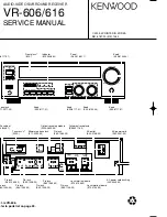 Preview for 1 page of Kenwood VR-606 Service Manual