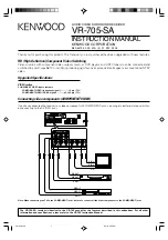 Kenwood VR-705-SA Instruction Manual предпросмотр