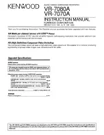 Kenwood VR-7070A Instruction Manual preview