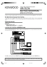 Предварительный просмотр 1 страницы Kenwood VR-707A Instruction Manual