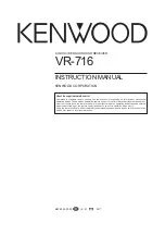 Preview for 1 page of Kenwood VR-716 Instruction Manual