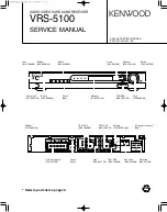 Предварительный просмотр 1 страницы Kenwood VRS-5100 Service Manual