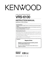 Kenwood VRS-6100 Instruction Manual preview