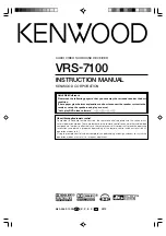 Kenwood VRS-7100 Instruction Manual preview