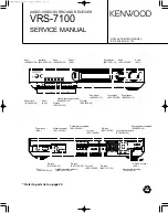 Kenwood VRS-7100 Service Manual preview