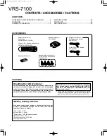 Preview for 2 page of Kenwood VRS-7100 Service Manual