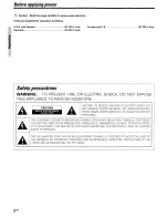 Preview for 2 page of Kenwood VRS-N8100 - AV / Digital Multimedia Receiver Instruction Manual