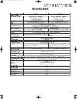 Предварительный просмотр 3 страницы Kenwood VT-181 Service Manual