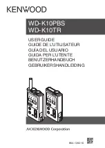 Kenwood WD-K10PBS User Manual preview