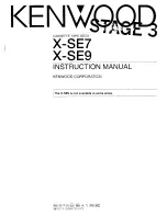 Kenwood X-SE7 Instruction Manual preview