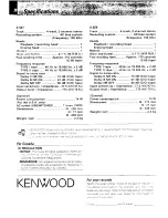 Preview for 11 page of Kenwood X-SE7 Instruction Manual