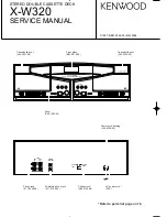 Предварительный просмотр 1 страницы Kenwood X-W320 Service Manual