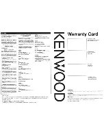 Preview for 3 page of Kenwood X501-1 Instruction Manual