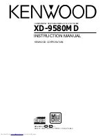 Kenwood XD-9580MD Instruction Manual preview