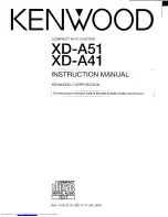 Kenwood XD-A41 Instruction Manual preview