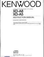 Kenwood XD-A5 Instruction Manual preview