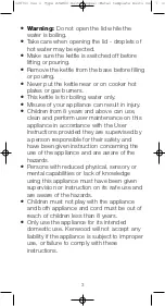 Preview for 3 page of Kenwood ZJG800 Instructions Manual