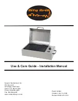 Preview for 1 page of Kenyon International City Grill Use & Care Manual - Installation Manual