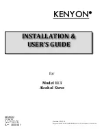 Kenyon 113 Installation & User Manual preview