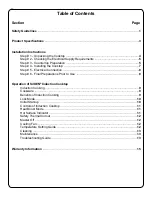 Preview for 2 page of Kenyon 240 V Use & Care Manual - Installation Manual