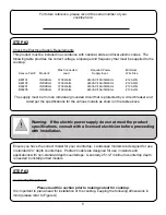 Предварительный просмотр 7 страницы Kenyon 240 V Use & Care Manual - Installation Manual