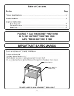 Preview for 2 page of Kenyon ALL SEASONS A70026 Assembly Instructions Manual