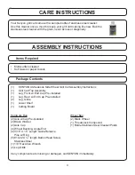 Preview for 4 page of Kenyon ALL SEASONS A70026 Assembly Instructions Manual