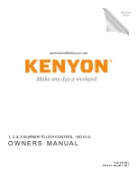 Preview for 1 page of Kenyon B40547PUPS Owner'S Manual