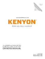 Kenyon B61144 Owner'S Manual preview