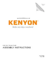 Kenyon Texan Stand Assembly Instructions Manual preview