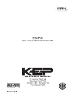 Preview for 1 page of KEP ES-756 Installation & Operating Instructions Manual