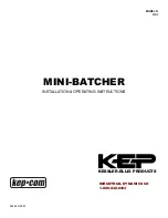 KEP MINI-BATCHER MB2 Installation & Operating Instructions Manual preview