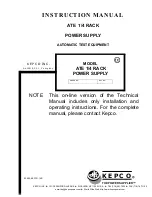 KEPCO ATE 1/4 RACK Instruction Manual предпросмотр