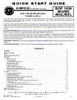 Preview for 1 page of KEPCO BOP 10-100ME Quick Start Manual