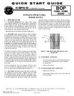 KEPCO BOP 100W Quick Start Manual preview