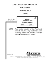 Предварительный просмотр 1 страницы KEPCO BOP 3/4 RACK Instruction Manual