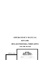 KEPCO BOP 5-20DL Operator'S Manual предпросмотр