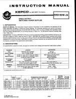 KEPCO ERD150W-24 Instruction Manual предпросмотр