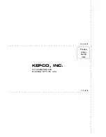 Preview for 20 page of KEPCO FPD 15-6.6-24 Operator'S Manual