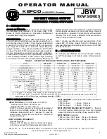 KEPCO JBW 5-20K Operator'S Manual preview