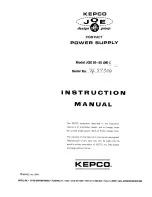 Предварительный просмотр 1 страницы KEPCO JQE 55-20 (m) Instruction Manual