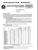 KEPCO PRM 24-5(-50) Instuction Manual preview